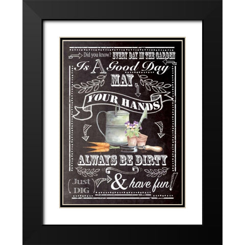 Always Be Dirty Black Modern Wood Framed Art Print with Double Matting by P.S. Art Studios