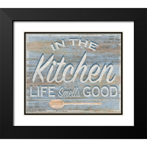 In the Kitchen Black Modern Wood Framed Art Print with Double Matting by P.S. Art Studios