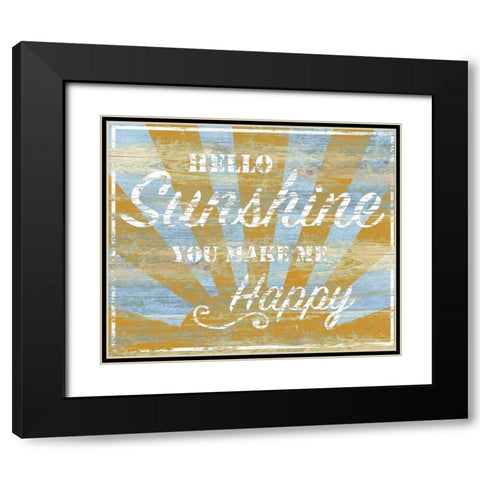 Hello Sunshine Black Modern Wood Framed Art Print with Double Matting by P.S. Art Studios