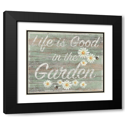 In the Garden Black Modern Wood Framed Art Print with Double Matting by P.S. Art Studios