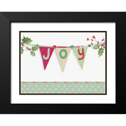 Joy Black Modern Wood Framed Art Print with Double Matting by P.S. Art Studios