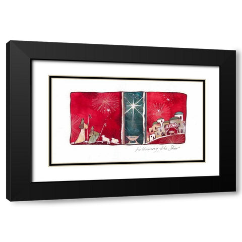 Following the Star Black Modern Wood Framed Art Print with Double Matting by P.S. Art Studios
