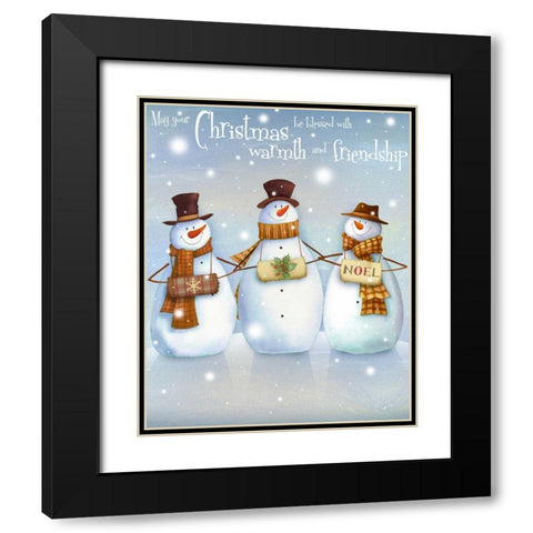 May Your Christmas Black Modern Wood Framed Art Print with Double Matting by P.S. Art Studios