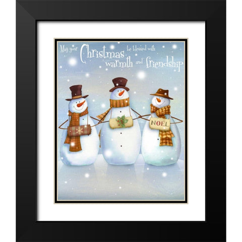 May Your Christmas Black Modern Wood Framed Art Print with Double Matting by P.S. Art Studios