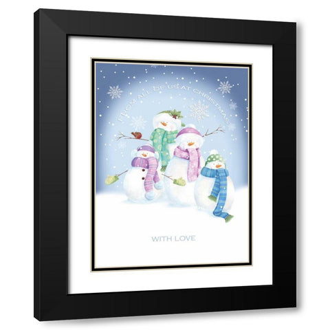With Love Black Modern Wood Framed Art Print with Double Matting by P.S. Art Studios