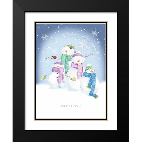 With Love Black Modern Wood Framed Art Print with Double Matting by P.S. Art Studios