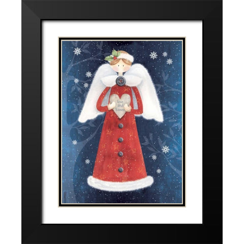 Love and Kisses Black Modern Wood Framed Art Print with Double Matting by P.S. Art Studios