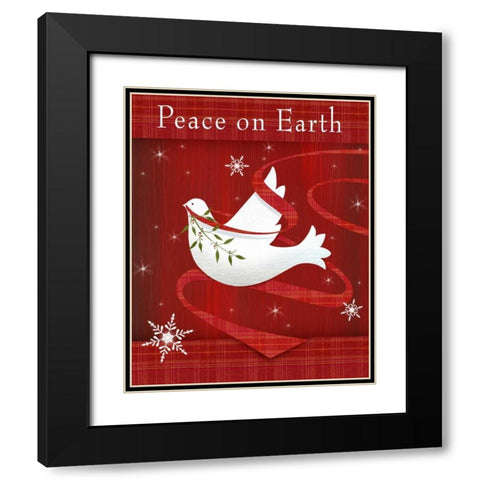 Peace on Earth Black Modern Wood Framed Art Print with Double Matting by P.S. Art Studios