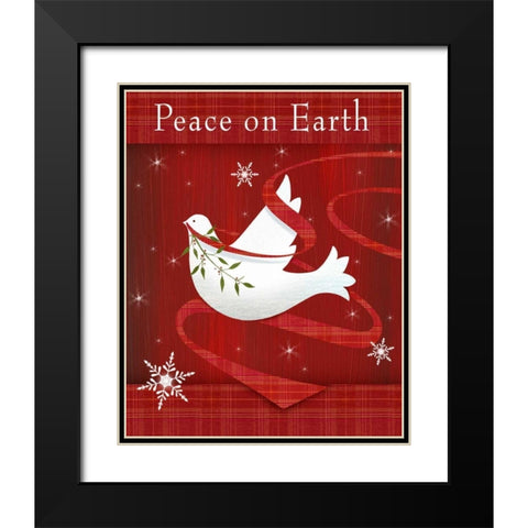 Peace on Earth Black Modern Wood Framed Art Print with Double Matting by P.S. Art Studios