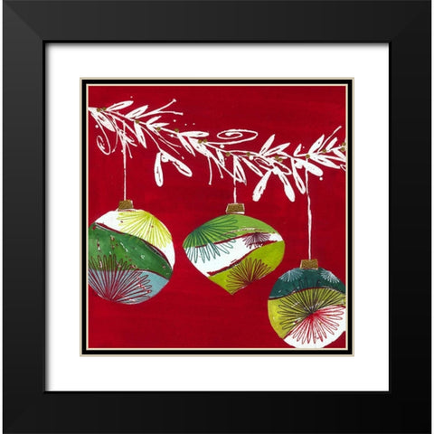 Ornaments Black Modern Wood Framed Art Print with Double Matting by P.S. Art Studios