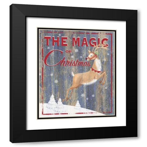 Magic of Christmas Black Modern Wood Framed Art Print with Double Matting by P.S. Art Studios