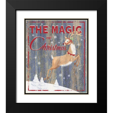 Magic of Christmas Black Modern Wood Framed Art Print with Double Matting by P.S. Art Studios