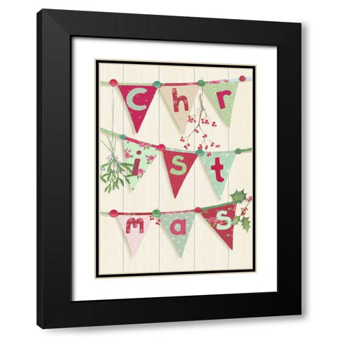 Christmas Black Modern Wood Framed Art Print with Double Matting by P.S. Art Studios