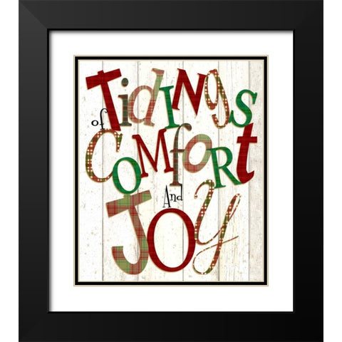 Tidings Black Modern Wood Framed Art Print with Double Matting by P.S. Art Studios