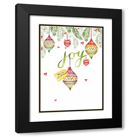 Joy Black Modern Wood Framed Art Print with Double Matting by P.S. Art Studios