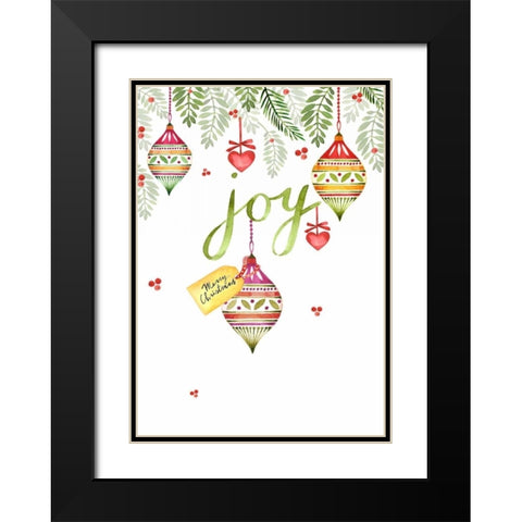 Joy Black Modern Wood Framed Art Print with Double Matting by P.S. Art Studios