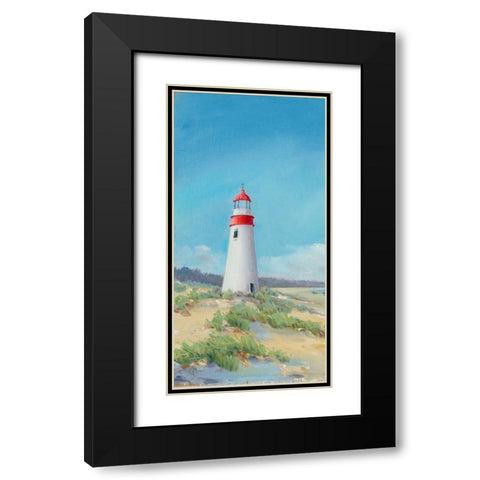Lighthouse Tall Black Modern Wood Framed Art Print with Double Matting by P.S. Art Studios