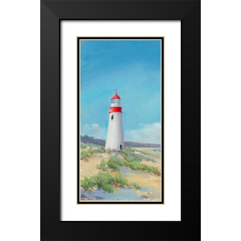 Lighthouse Tall Black Modern Wood Framed Art Print with Double Matting by P.S. Art Studios