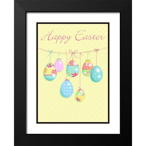 Happy Easter Black Modern Wood Framed Art Print with Double Matting by P.S. Art Studios