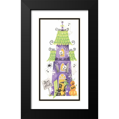 Spooky Towers Black Modern Wood Framed Art Print with Double Matting by P.S. Art Studios