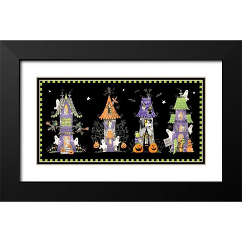 Spooky Lane Black Modern Wood Framed Art Print with Double Matting by P.S. Art Studios