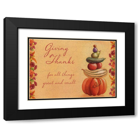 Giving Thanks Black Modern Wood Framed Art Print with Double Matting by P.S. Art Studios