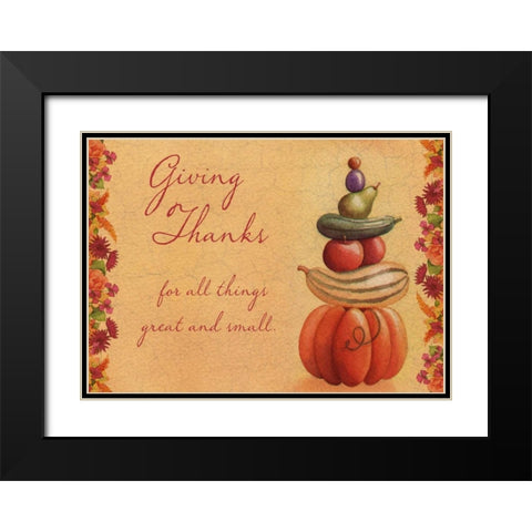 Giving Thanks Black Modern Wood Framed Art Print with Double Matting by P.S. Art Studios