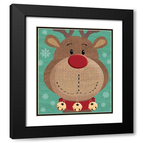 Red Nose Black Modern Wood Framed Art Print with Double Matting by P.S. Art Studios