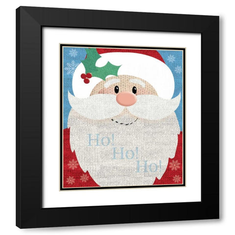 Santa Black Modern Wood Framed Art Print with Double Matting by P.S. Art Studios