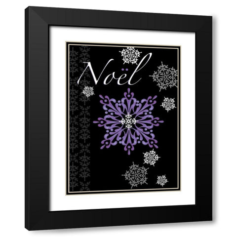 Noel Black Modern Wood Framed Art Print with Double Matting by P.S. Art Studios