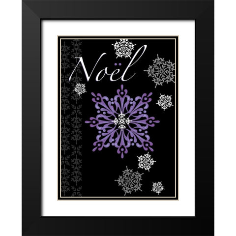 Noel Black Modern Wood Framed Art Print with Double Matting by P.S. Art Studios