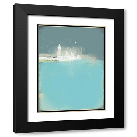 Abstract II Black Modern Wood Framed Art Print with Double Matting by P.S. Art Studios