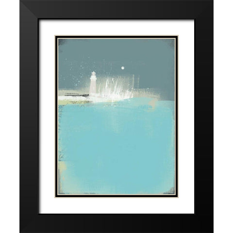 Abstract II Black Modern Wood Framed Art Print with Double Matting by P.S. Art Studios