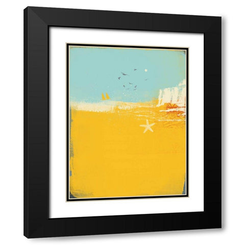 Abstract III Black Modern Wood Framed Art Print with Double Matting by P.S. Art Studios