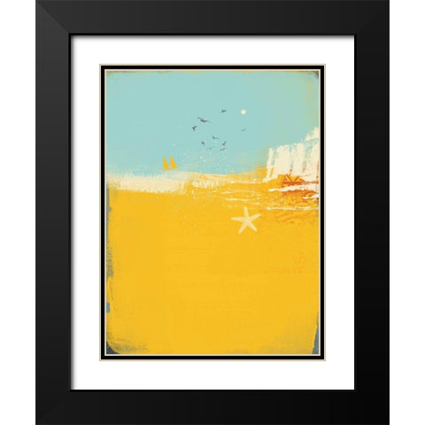 Abstract III Black Modern Wood Framed Art Print with Double Matting by P.S. Art Studios