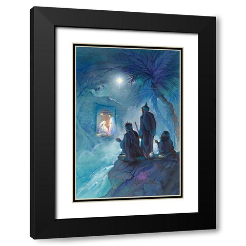 Wisemen Black Modern Wood Framed Art Print with Double Matting by P.S. Art Studios