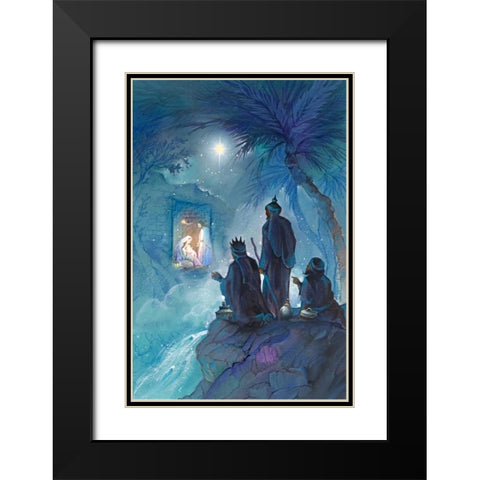 Wisemen Black Modern Wood Framed Art Print with Double Matting by P.S. Art Studios