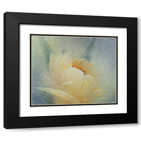 Sweet Floral Black Modern Wood Framed Art Print with Double Matting by P.S. Art Studios