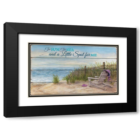 The Sun, The Sea Black Modern Wood Framed Art Print with Double Matting by P.S. Art Studios