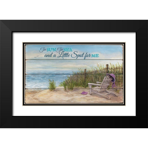The Sun, The Sea Black Modern Wood Framed Art Print with Double Matting by P.S. Art Studios