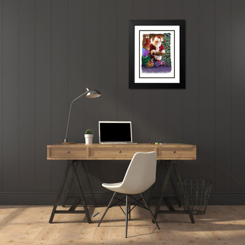 Gifts for All Black Modern Wood Framed Art Print with Double Matting by P.S. Art