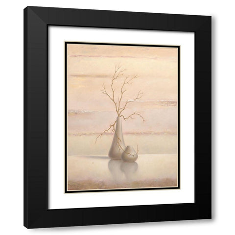 Still Life I Black Modern Wood Framed Art Print with Double Matting by P.S. Art