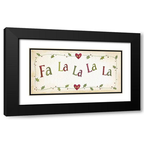 Fa La La La Black Modern Wood Framed Art Print with Double Matting by P.S. Art
