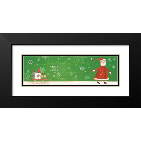 Christmas Wishes II Black Modern Wood Framed Art Print with Double Matting by P.S. Art