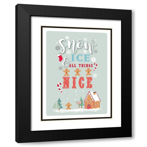 All Things Nice Black Modern Wood Framed Art Print with Double Matting by P.S. Art