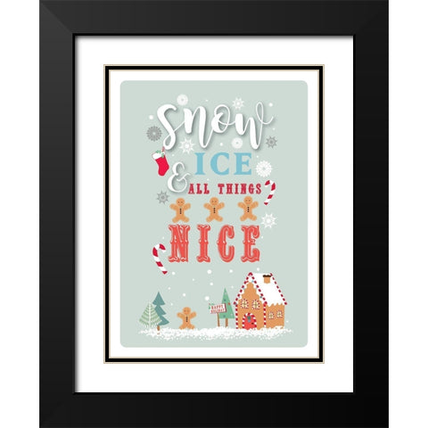 All Things Nice Black Modern Wood Framed Art Print with Double Matting by P.S. Art