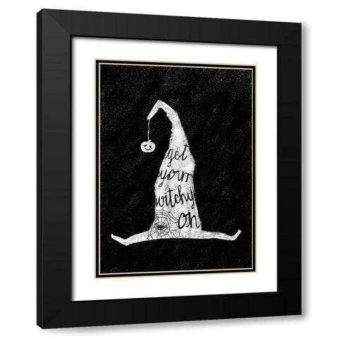 Witch Hat Black Modern Wood Framed Art Print with Double Matting by P.S. Art