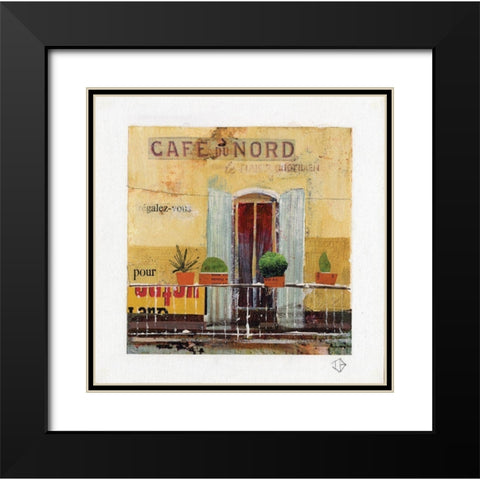 CafÃ© du Nord Black Modern Wood Framed Art Print with Double Matting by P.S. Art