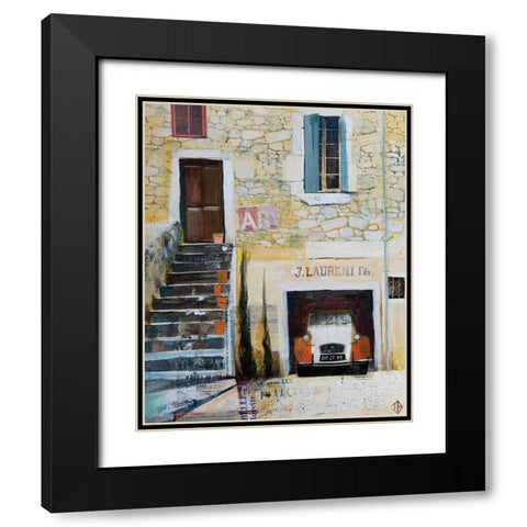 Curb Appeal Black Modern Wood Framed Art Print with Double Matting by P.S. Art