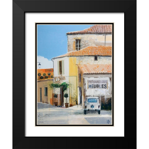 Curb Appeal II Black Modern Wood Framed Art Print with Double Matting by P.S. Art
